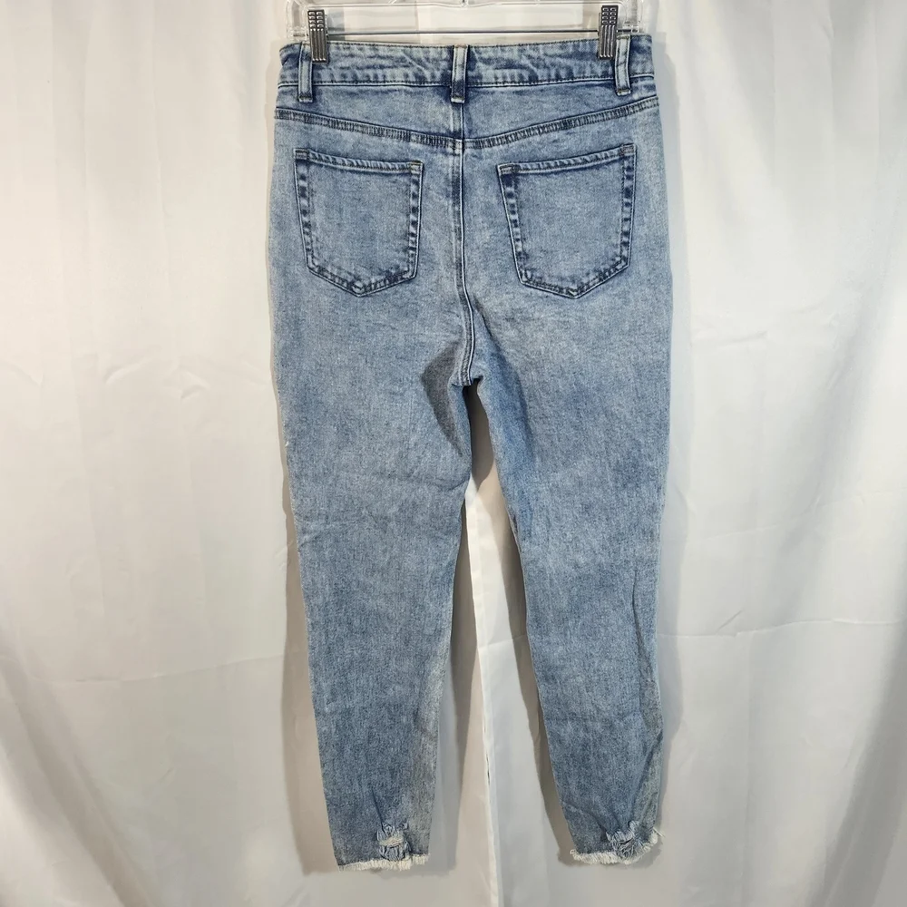Tinseltown Light Blue Distressed Boyfriend Jeans
